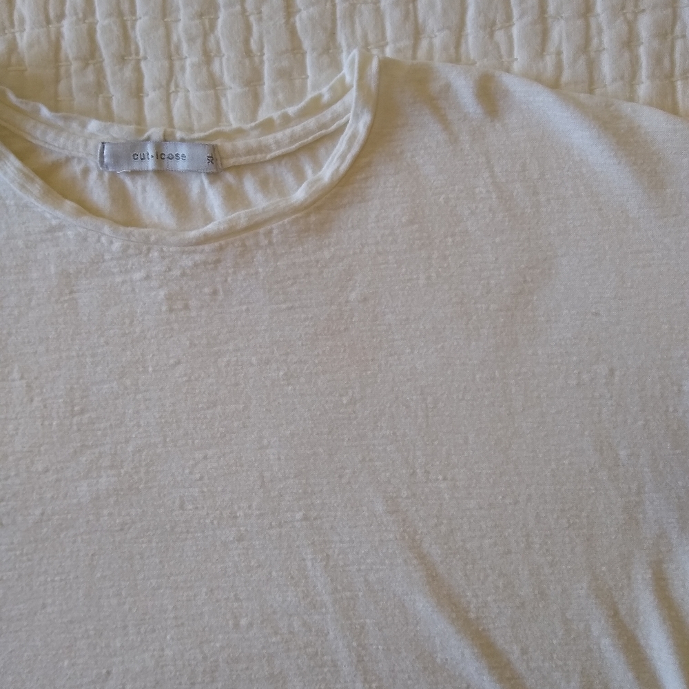 cut loose linen/cotton jersey swing top XL